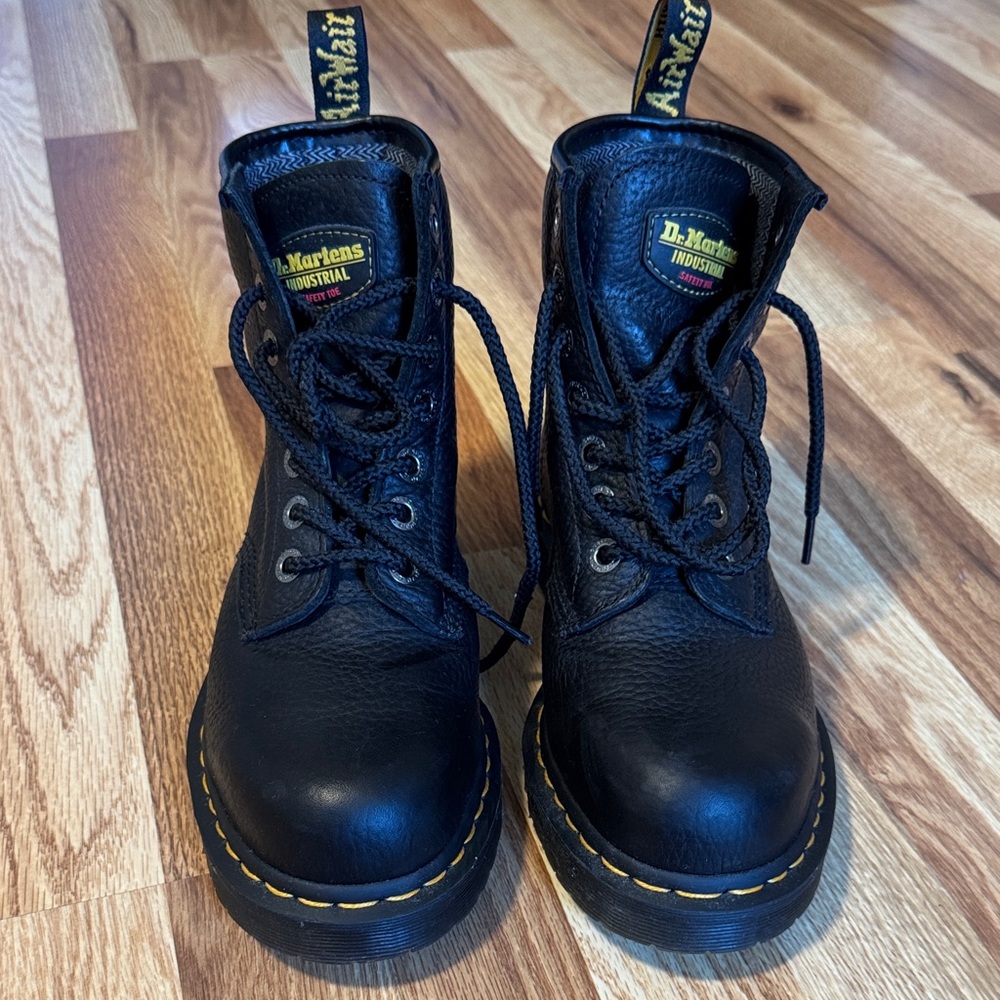 Dr. Martens Black Steel Toe Industrial Boots